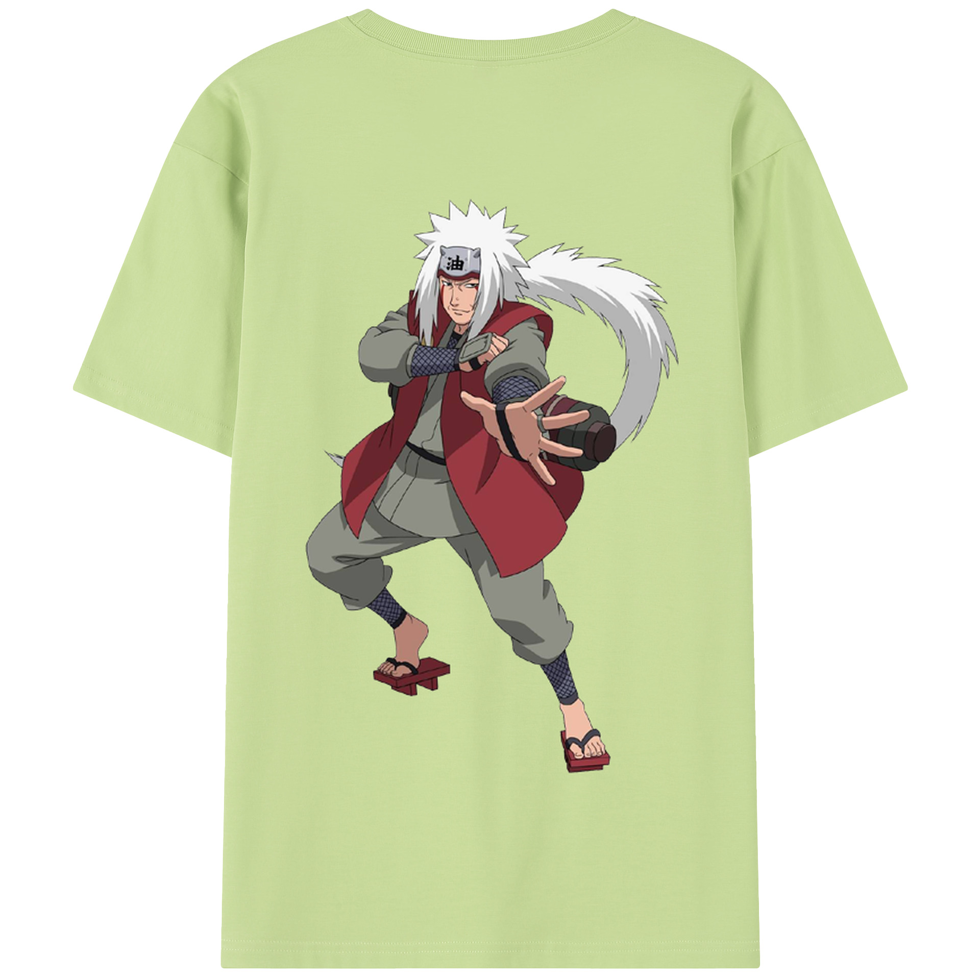 （画像用） NARUTO -ナルト- 自来也（じらいや） Jiraiya 綿100％半袖Tシャツ（背面プリント）